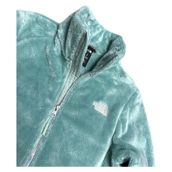 The North Face FAUX FUR FLEECE Outdoor Ski Winter Fall Womens Mint Green Jacket - Picture 2 of 7